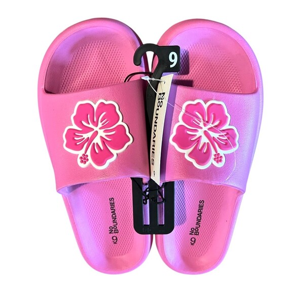 No Boundaries Pink Comfort Slide Sandals  Size 9  NWT  Chunky  Water Friendly - Picture 1 of 8
